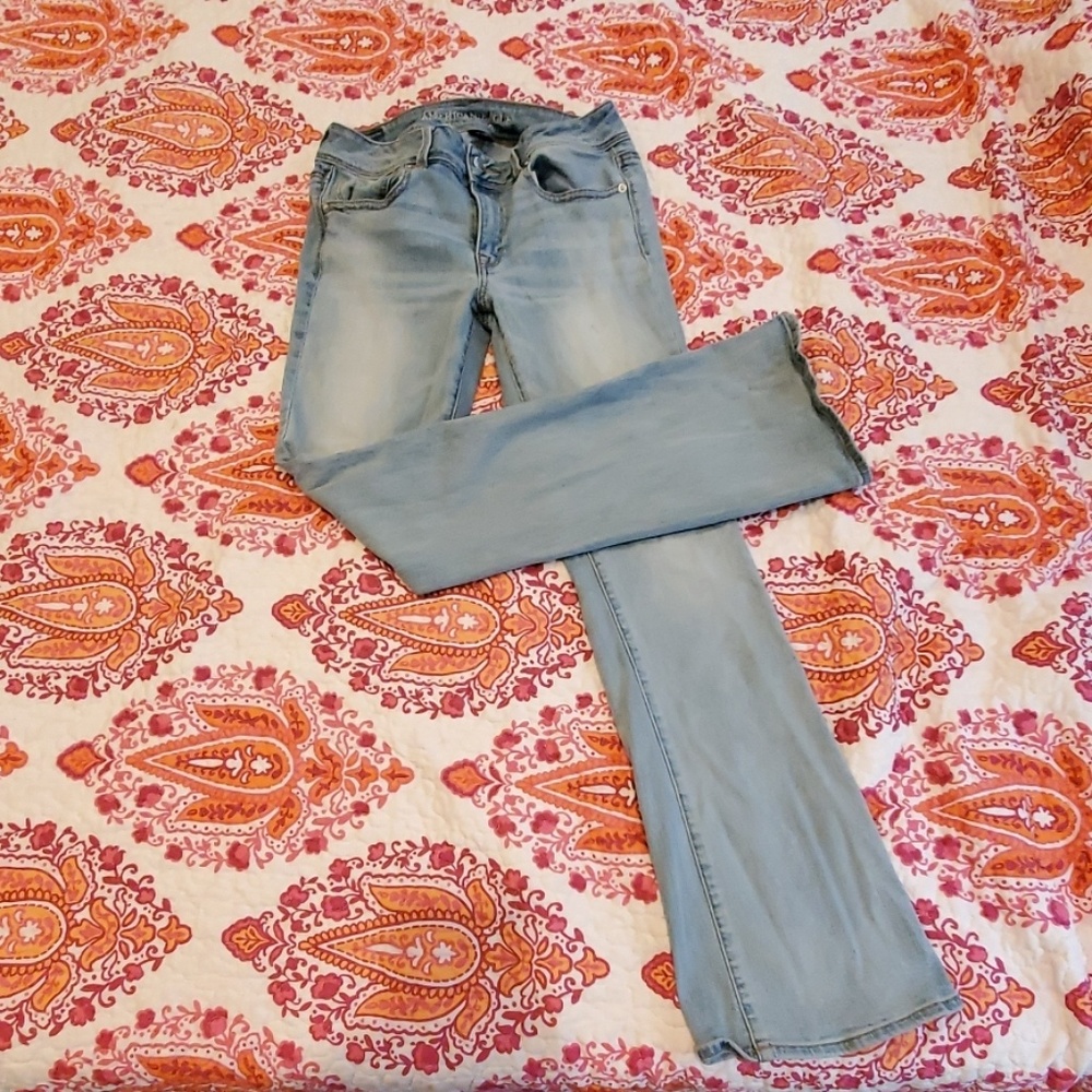 American Eagle light wash bootcut flare jeans